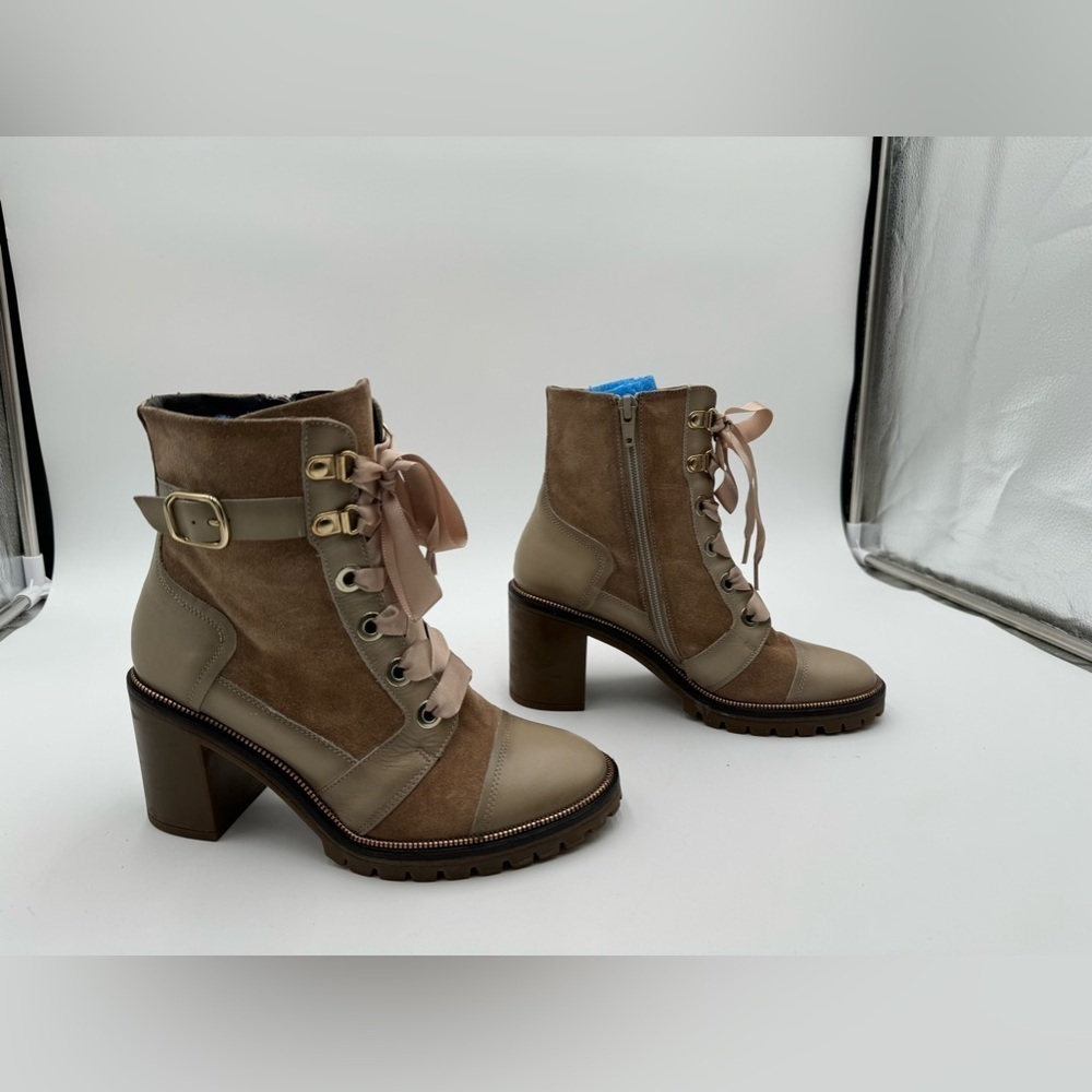 Softwaves Sahara Leather Tie Boot - Picture 4 of 10